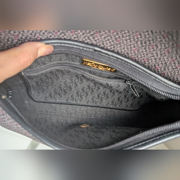 Yves Saint Laurent YSL Woven Flap Clutch Bag - Picture 9 of 12